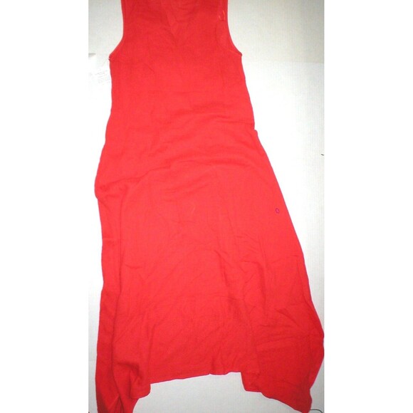 New Natori Sleeveless Maxi Night Gown Dress Embroidered Womens XS Red Orange - Picture 10 of 10